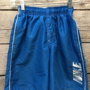 Nike Blue/White Swim Shorts Pockets Swim Lining